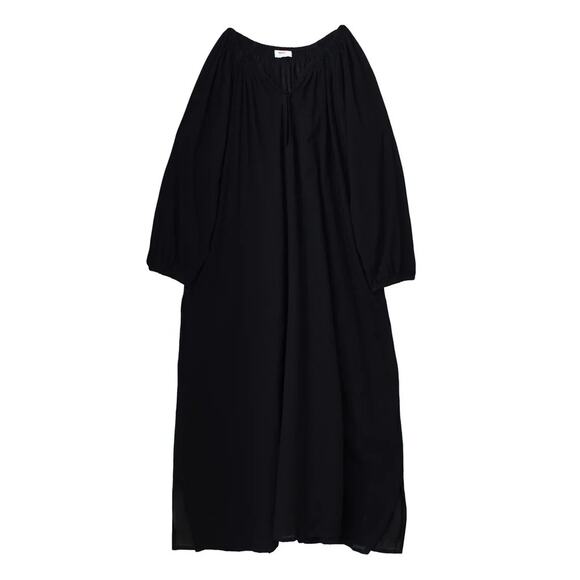 NWT Mikoh Aniwa Maxi Dress Night Gauze 100% Cotton Long Sleeve V neck 3 L - Picture 7 of 7